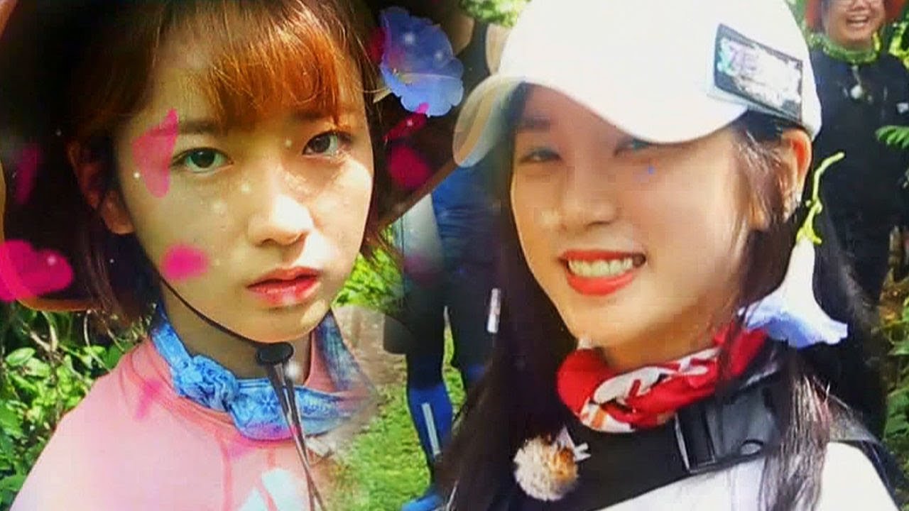 윤보미·박초롱, 머리 꽃 달고 돌기 ‘눈누난나’ @김병만의 정글의 법칙 291회 20171117