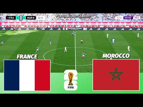 🔴 LIVE | France vs Morocco - Quarter Final - FIFA World Cup 2026 | PES 21 Simulation