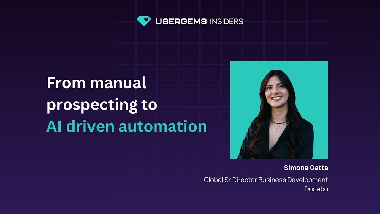 UserGems Insiders: From manual prospecting to AI driven automation