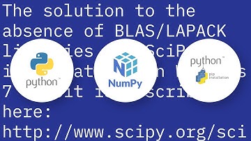 Windows Scipy Install: No Lapack/Blas Resources Found