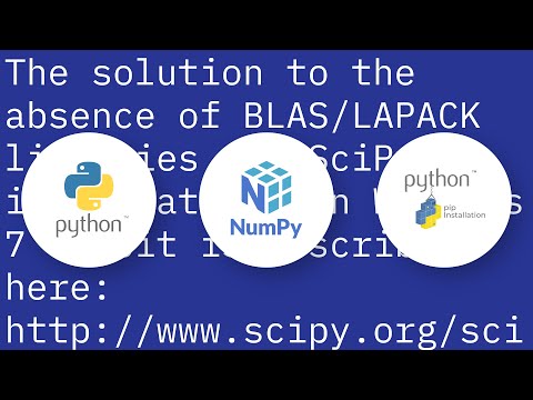 Windows Scipy Install: No Lapack/Blas Resources Found