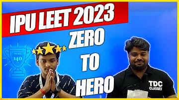 IPU LEET RANK 140 | TDC CLASSES |  ABHISHEK SIR WITH ANSH JADON#leet#leet2024#tdcleet
