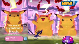 World First Ever✨️Gigantamax Pikachu Raid in Pokemon Go