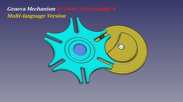 Geneva Mechanism van FreeCAD Assembly 4, meertalige versie.