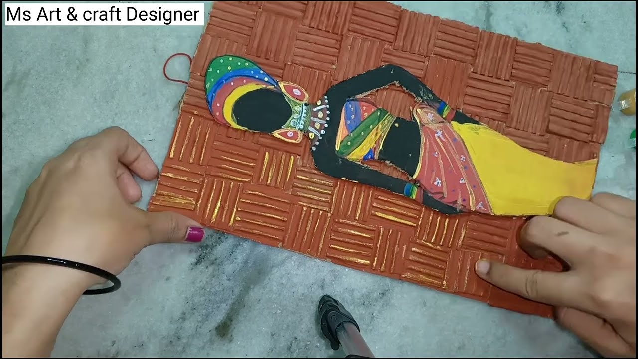 Out of waste meterial cardboard craft # African Art # cardboard #