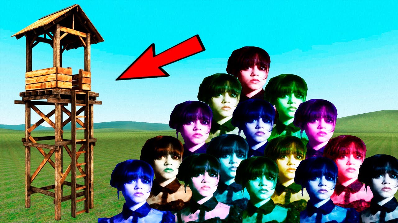 WEDNESDAY FAMILLY TO ATTACK MY TOWERS IN GARRY'S MOD