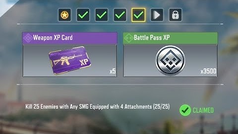 Call of Duty Mobile Kill 25 Enemies with Any SMG Equipped with 4 Attachments Task Complete