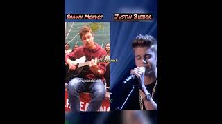 Video thumbnail of "Shawn Mendes v/s Justin Bieber Singing "As Long As You Love Me"||#shorts #shawnmendes #justinbieber"