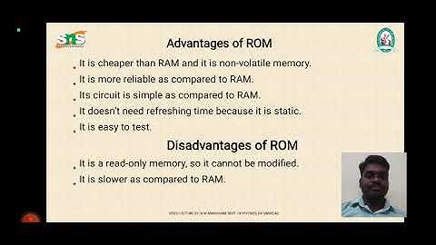 Read Only Memory l Video Lecture l Dr.M.Manickam, Asst. Professor of Physics l SNS Institutions