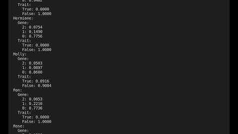 CS50 AI Project 2b - Heredity