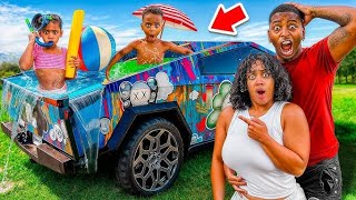 He Turned His Tesla Cybertruck Into A Swimming Pool Funnymike