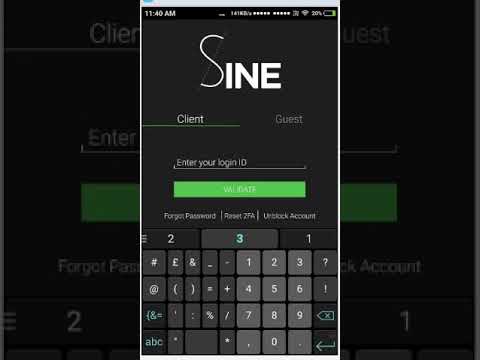 SINE MOBILE APP - FIRST TIME LOGIN