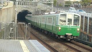 【電車】どんどん来る!!神戸市営地下鉄伊川谷駅の朝ラッシュ。