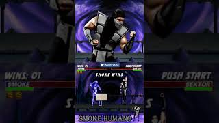 Mortal Kombat Trilogy Smoke Humano Friendship #ps1