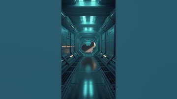 Space Station Corridor - AI-generated synthetic video