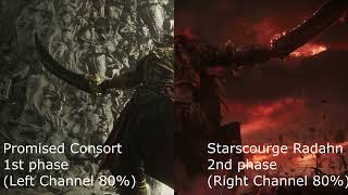 The Promised Consort vs Starscourge Radahn OST side-by-side - Elden Ring Shadow of the Erdtree