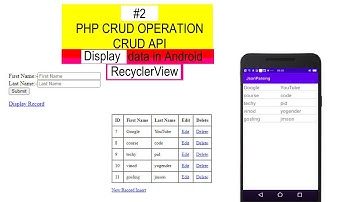 Android Studio |#2 PHP MySQL crud data show in android RecyclerView