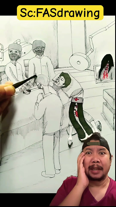 Ruang operasi berhantu!!? #drawing #art #halloween #shortvideo #funny