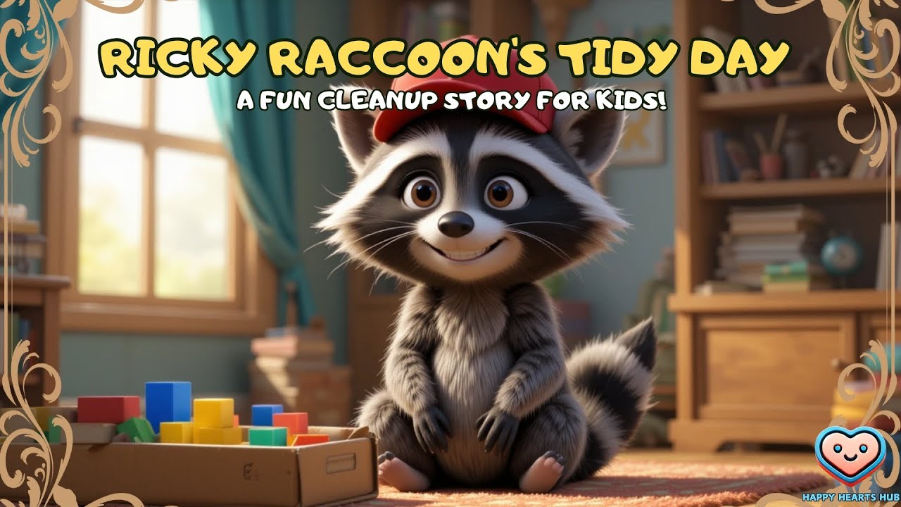Ricky Raccoon’s Tidy Adventure 🦝 | Fun Cleanup Story for Kids! - YouTube