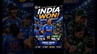 INDW won the t20 match pakistan ke khilaf ye match jit gaya BHARAT#cricket #youtubeshorts #trending