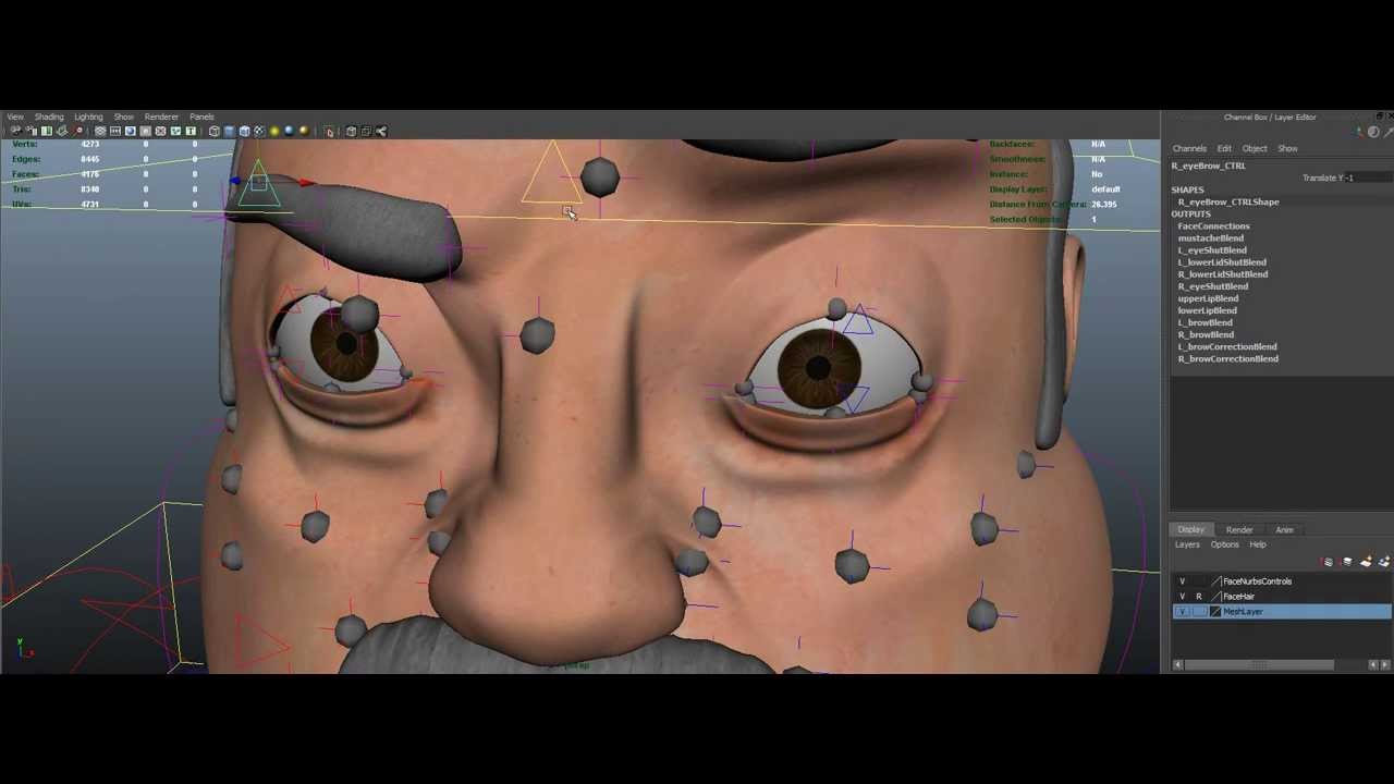 Police character rig demostration