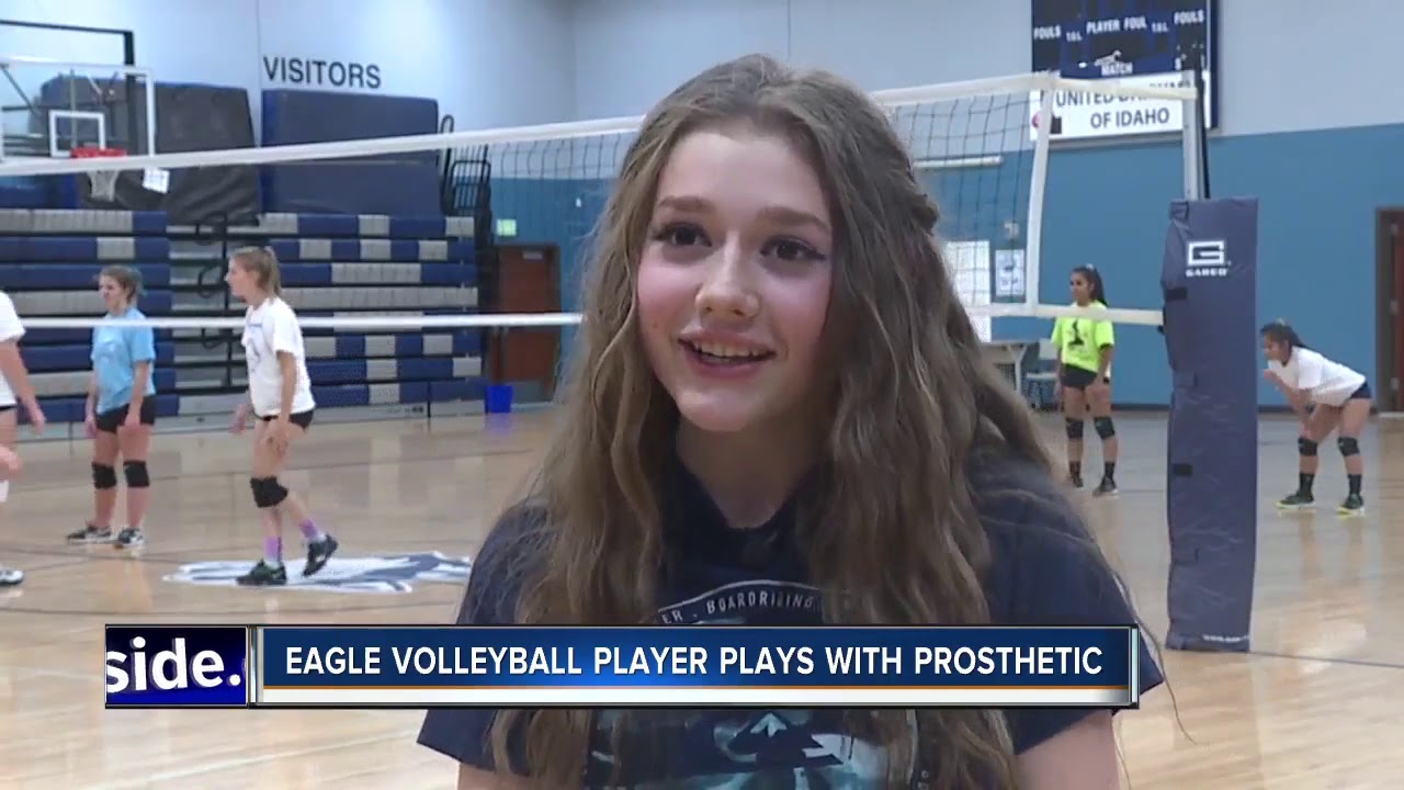 newspaper mockup Local volleyball star plays with a prosthetic leg