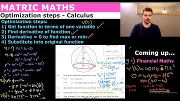 Matric Maths - Optimization Cone inside a Sphere - using the 4 step method (Calculus)
