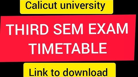 CALICUT UNIVERSITY THIRD SEM EXAM TIMETABLE DOWNLOADING DEMO VIDEO 👆👆👆link below👇#calicutuniversity