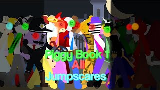 Piggy book 1 | All Jumpscares | Sticknodes animation