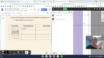 Solving compound inequalities in Desmos
