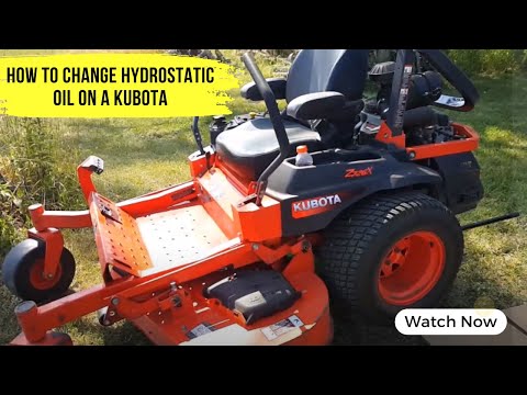 Vidéo: Comment changer l'huile sur une Kubota z125s ?