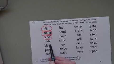 Drop the e add ing lesson