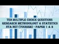 RESEARCH METHODOLOGY  || STATISTICS || NTA UGC NET PAPER 1 || TOURISM PAPER 2 ||