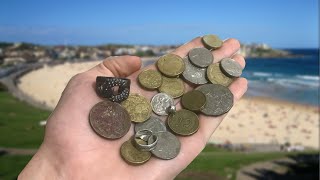 Coins and Gold Found Metal Detecting at Bondi Beach!