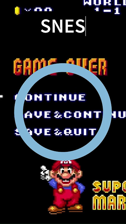 Evolution of Super Mario Bros. GAME OVER Screens