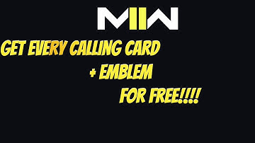 HOW to get EVERY CALLING CARD and EMBLEM in MODERN WARFARE 2 (2022)