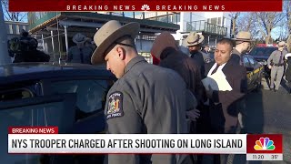 NY state trooper charged after shooting on Long Island