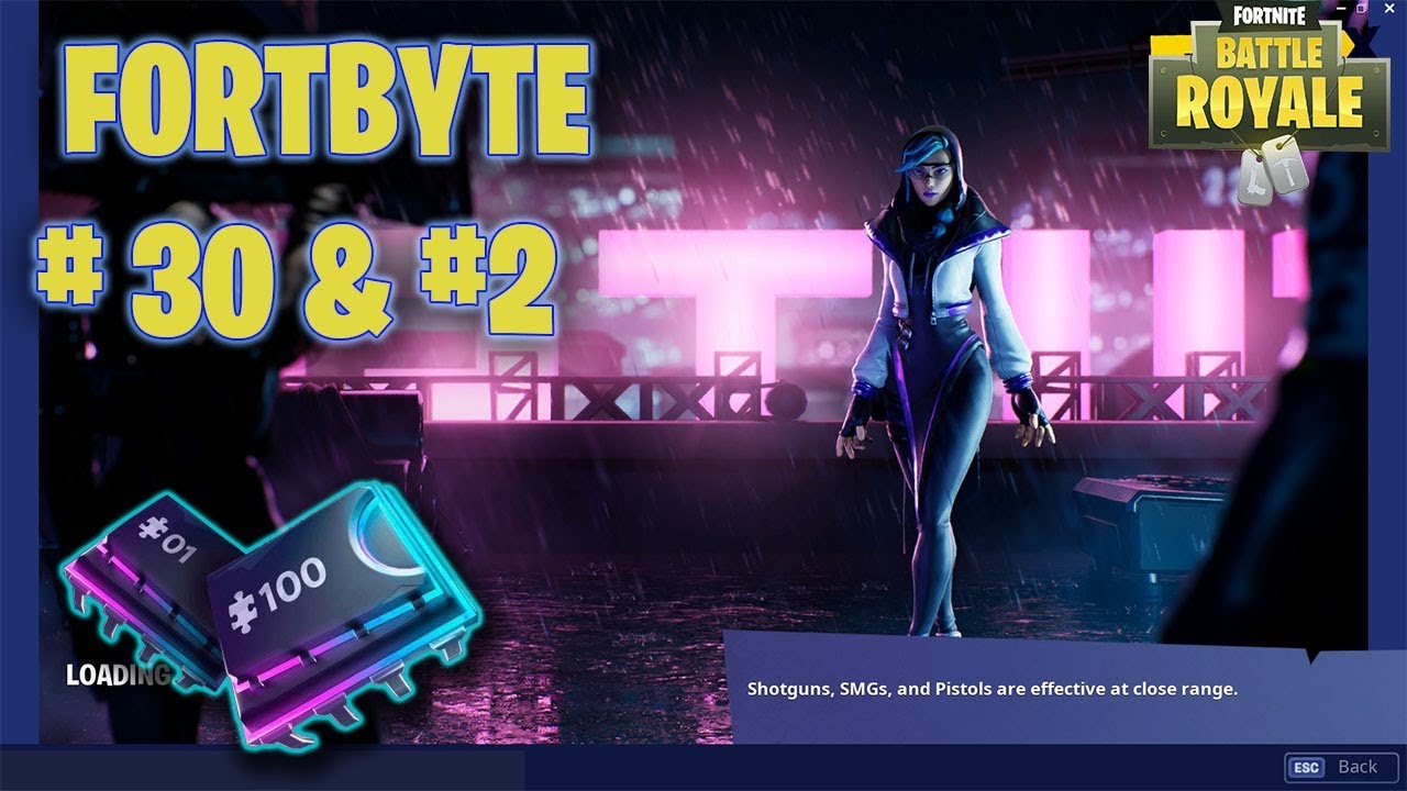 FORTNITE FORTBYTE #30 & #2 LOCATIONS