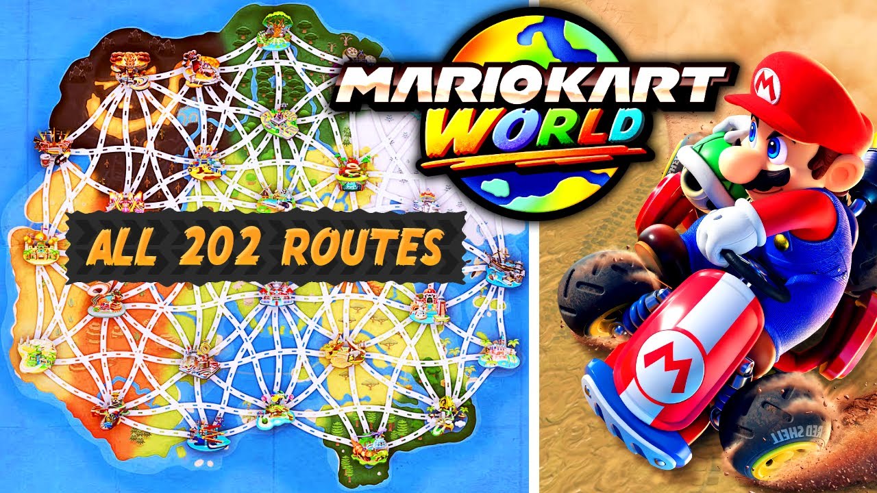 Mario Kart World - All 202 Routes Between Tracks (Intermission Courses)