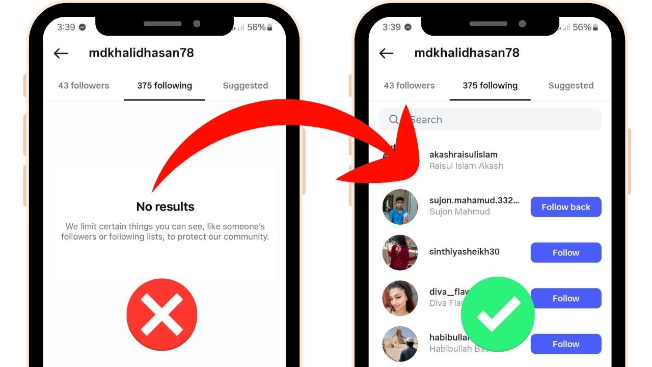 Instagram Following List No Results | How to Fix Instagram Following ...