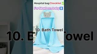 Hospital bag Checklist ✅ for baby | Baby diaper bag essential | Delivery preparation #hospitalbag
