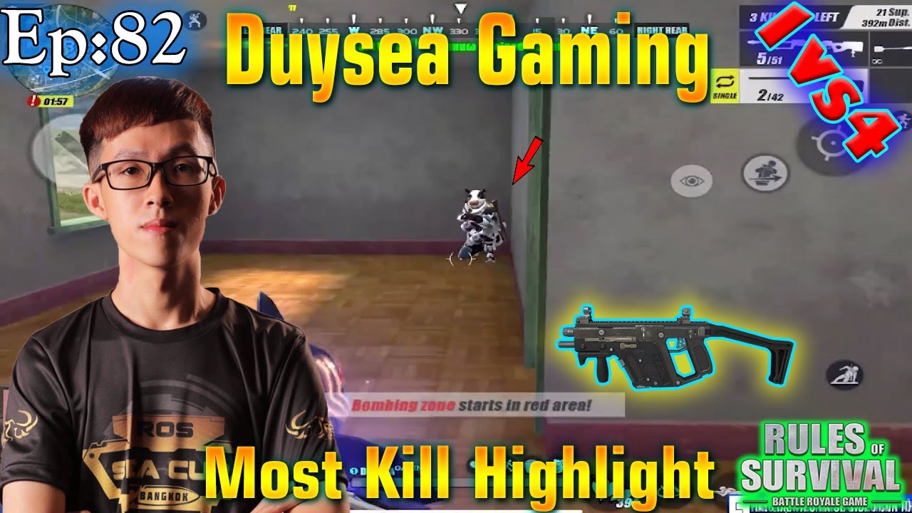 1vs4!! Duysea Gaming,Ros Most Kill,Rules of Survival,Duysea,Loki,Morad|| EP:82