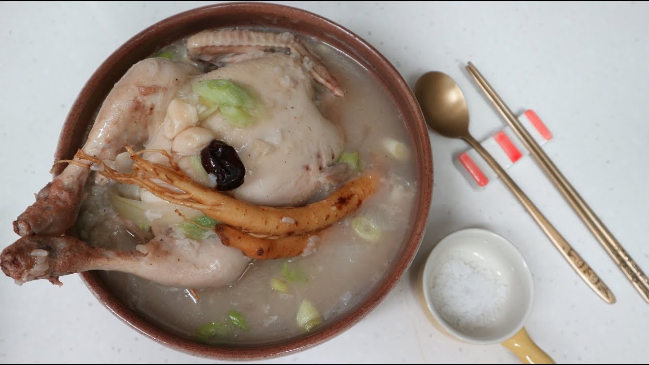 KOREAN GINSENG CHICKEN SOUP RECIPE 삼계탕 SAMGYETANG YouTube