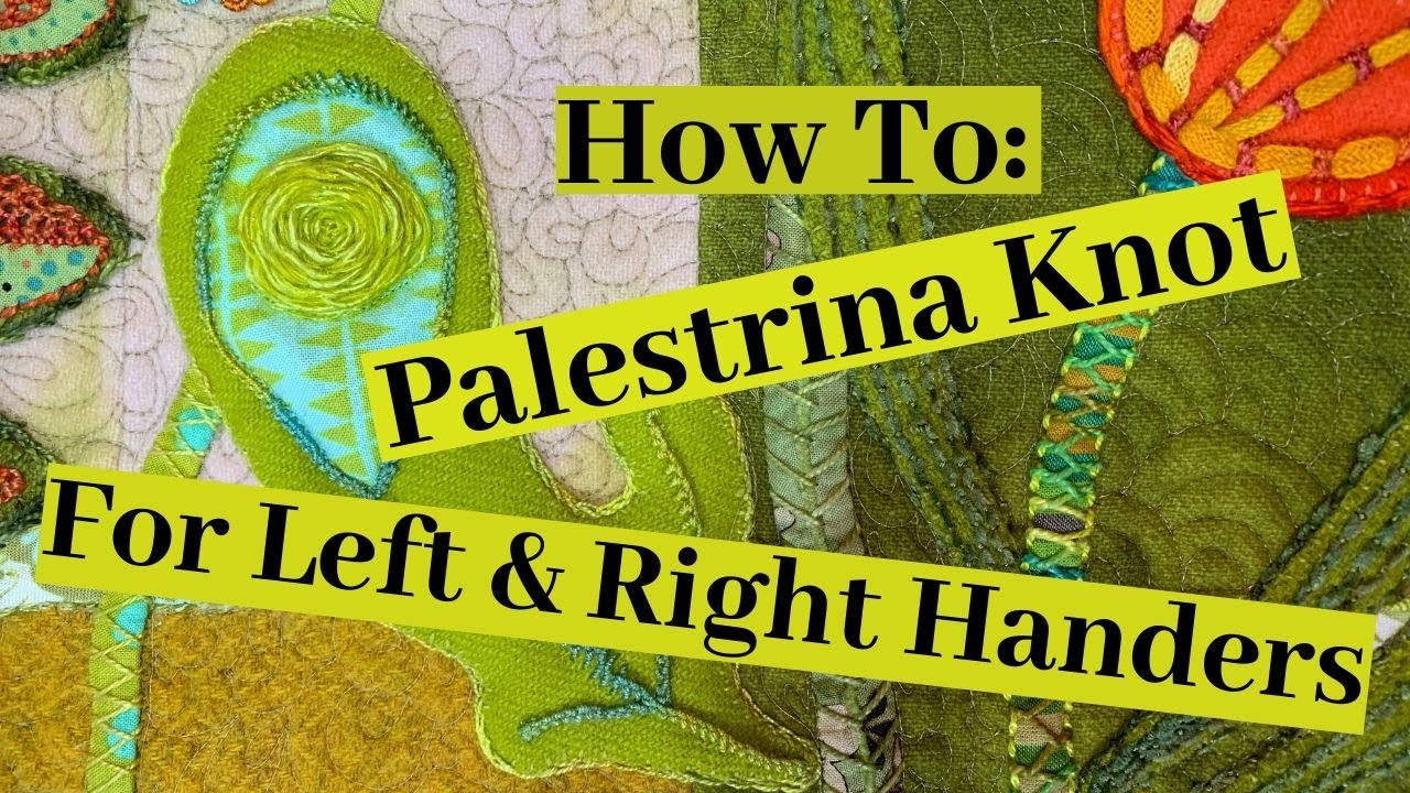 How to Stitch The Palestrina Knot an embroidery Tutorial For Left