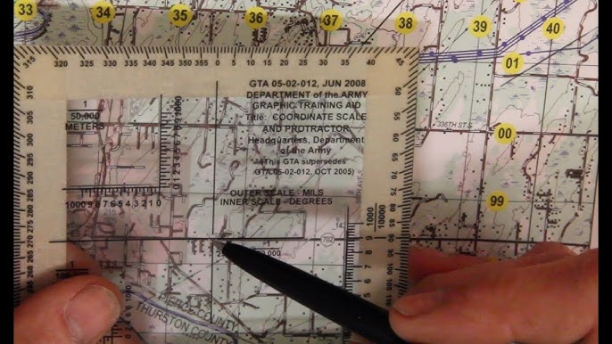 50 COORDINATE SCALE MAP PROTRACTOR GTA