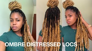OMBRE BLONDE DISTRESSED FAUX LOCS!