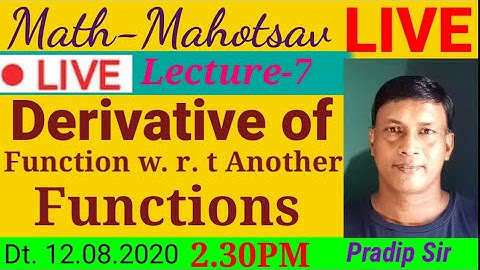 Derivative Of Function w.r.t Another Function/exercise(i), Elements of Mathematics By Pradip Sir
