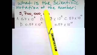 Video #1 G.E.D. & HiSET TEST Question = What is the Scientific Notation of the number  Part 1