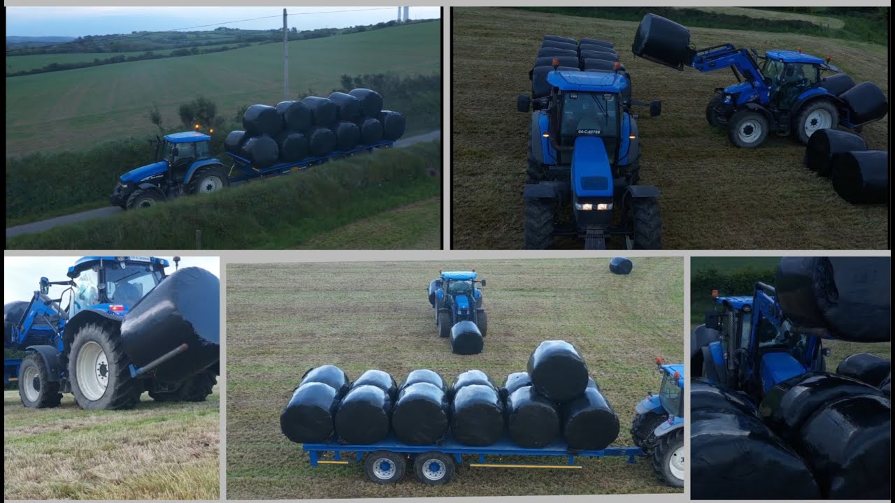 Silage 2022 . Ciaran Woods drawing bales