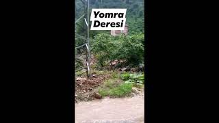 Şimdide Yomra Deresi Taştı Sel